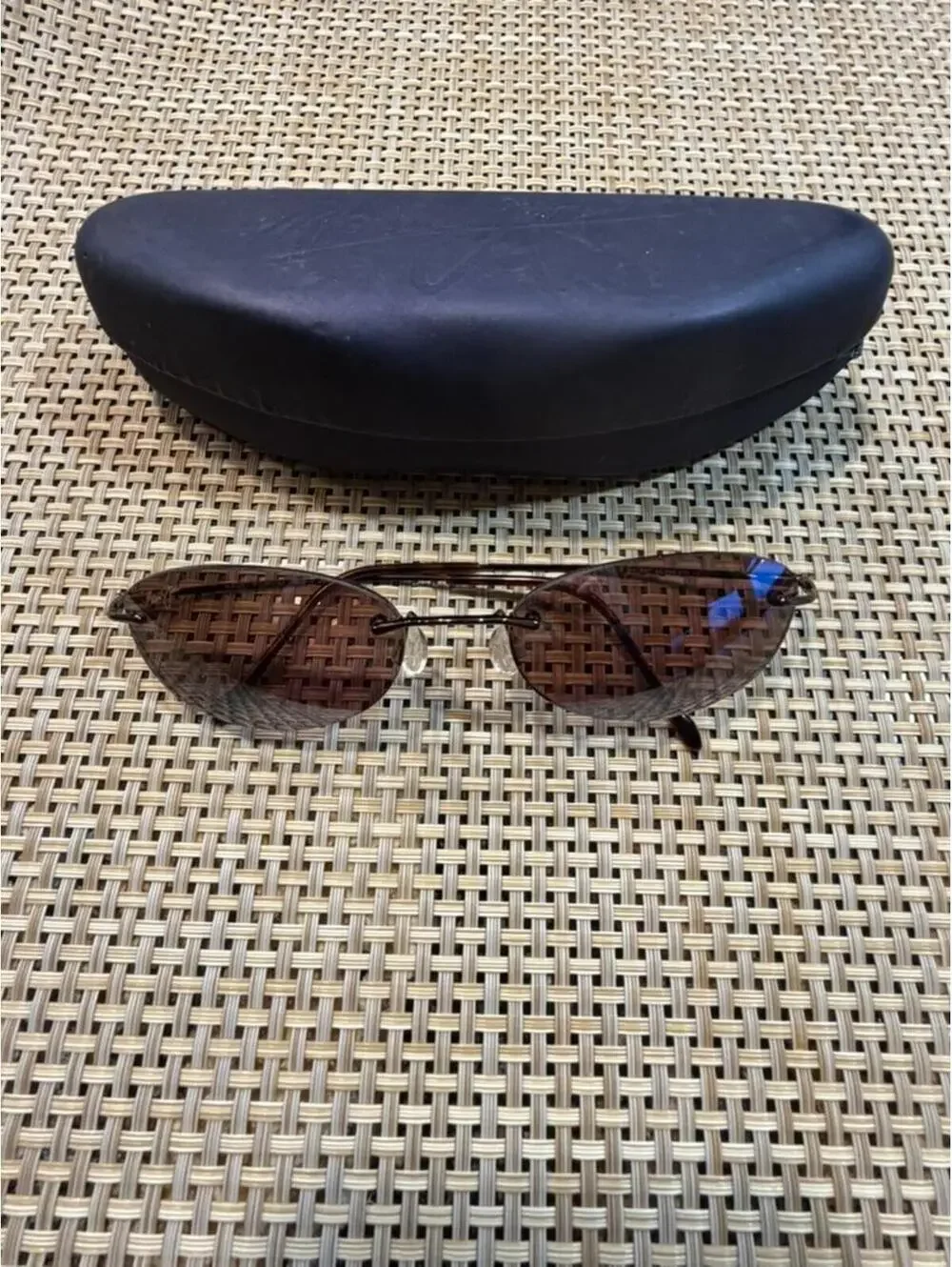 Maui Jim RIMLESS Copper Stainless Frame/ Bronze Lenses!
